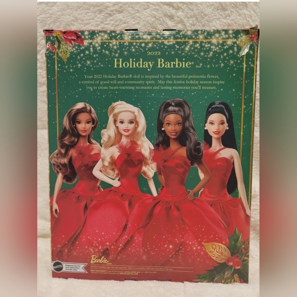 🆕️Mattel Holiday Barbie Red Dress African American New - Picture 3 of 3
